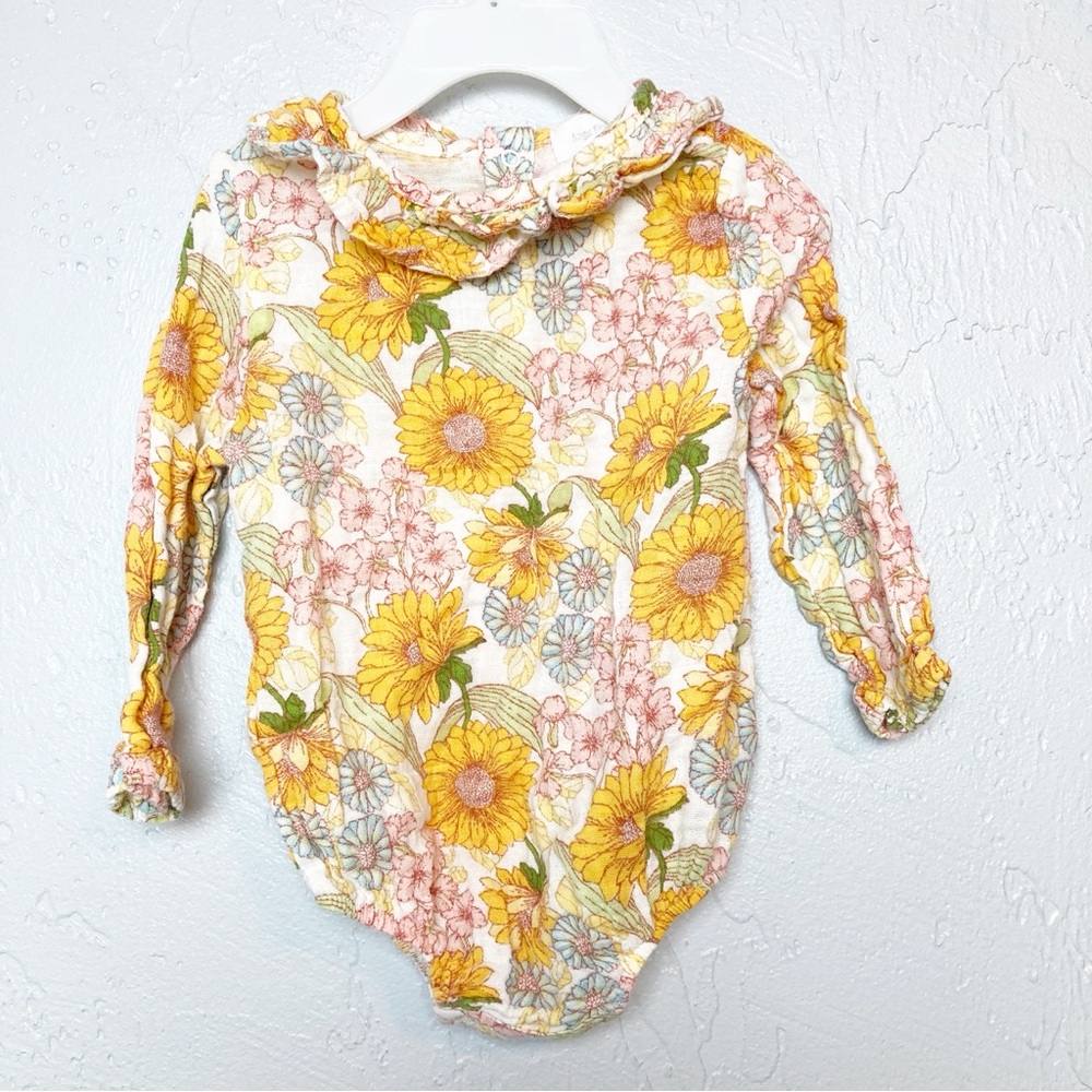 Angel Dear Floral Bubble Long Sleeve 6-12 months